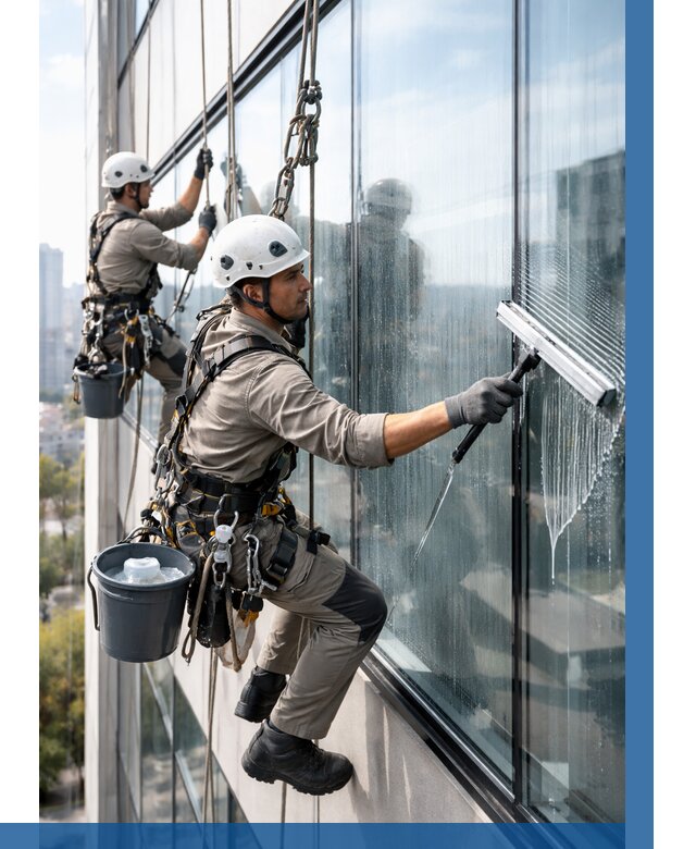 Мойка окон альпинистами в Ломоносове от 4610 р. | ВЫСОТНИК-Лмн