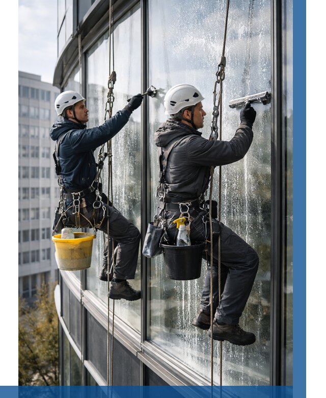 Мойка панорамных окон в Ломоносове от 359 р. заказать у ВЫСОТНИК-Лмн