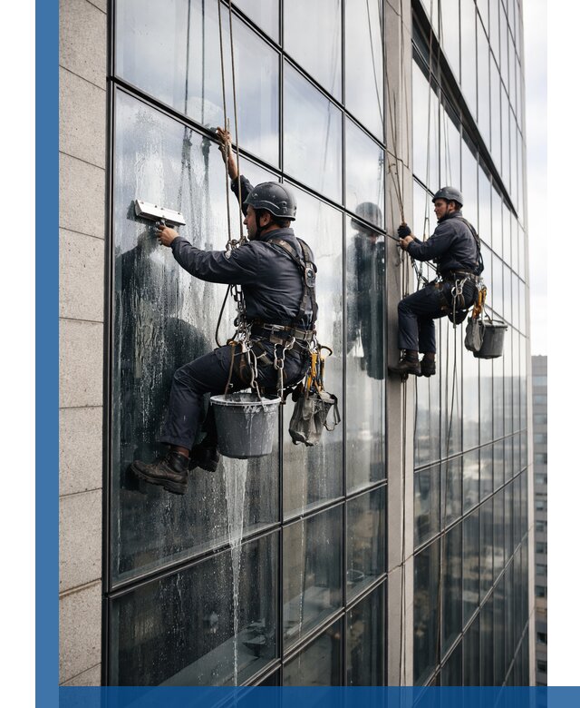 Профессиональная мойка стеклянных фасадов зданий в Ломоносове