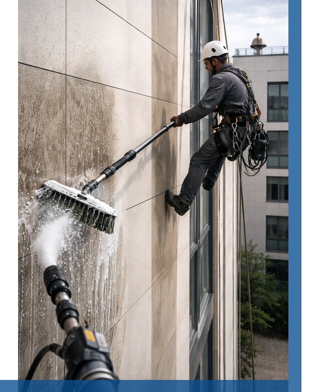 Мойка фасада из керамогранита в Ломоносове от 307 р. | ВЫСОТНИК-Лмн