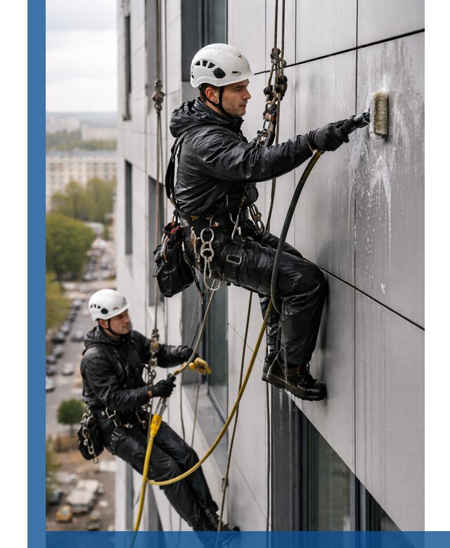 Профессиональная мойка фасада из композита в Ломоносове