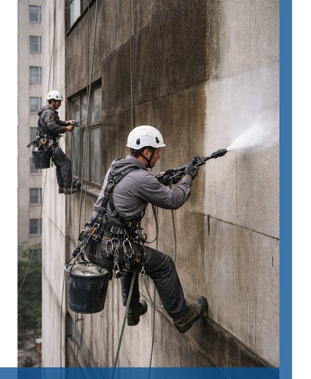 Очистка фасада от копоти в Ломоносове от 256 р. | ВЫСОТНИК-Лмн