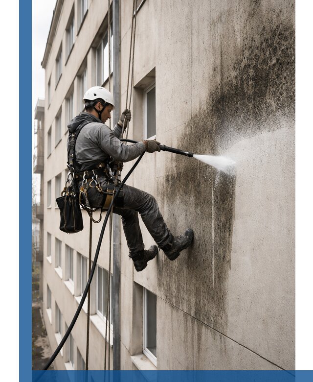 Профессиональная очистка фасадов от плесени в Ломоносове