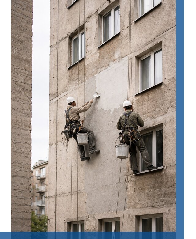 Косметический ремонт фасада в Ломоносове от 1127 р. | ВЫСОТНИК-Лмн