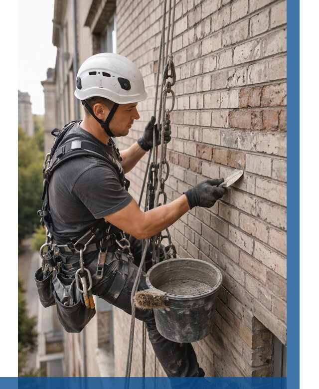 Ремонт кирпичной кладки фасада в Ломоносове от 1844 р. | ВЫСОТНИК-Лмн