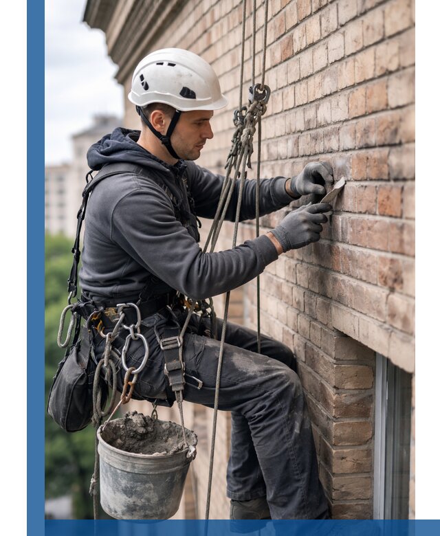 Качественный ремонт кирпичной кладки фасада в Ломоносове с гарантией