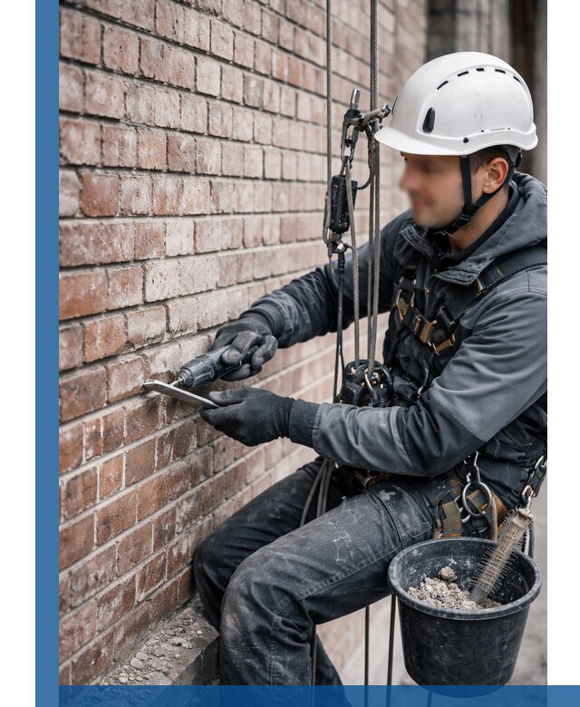 Расшивка кирпичных швов фасадов и стен, ремонт в Ломоносове