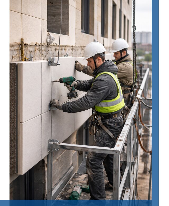 Монтаж фасадных термопанелей в Ломоносове от 1537 р. | ВЫСОТНИК-Лмн