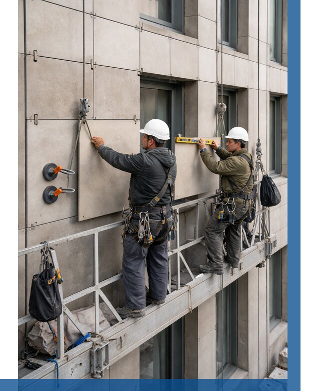 Монтаж керамогранита на фасад в Ломоносове от 2561 р. | ВЫСОТНИК-Лмн