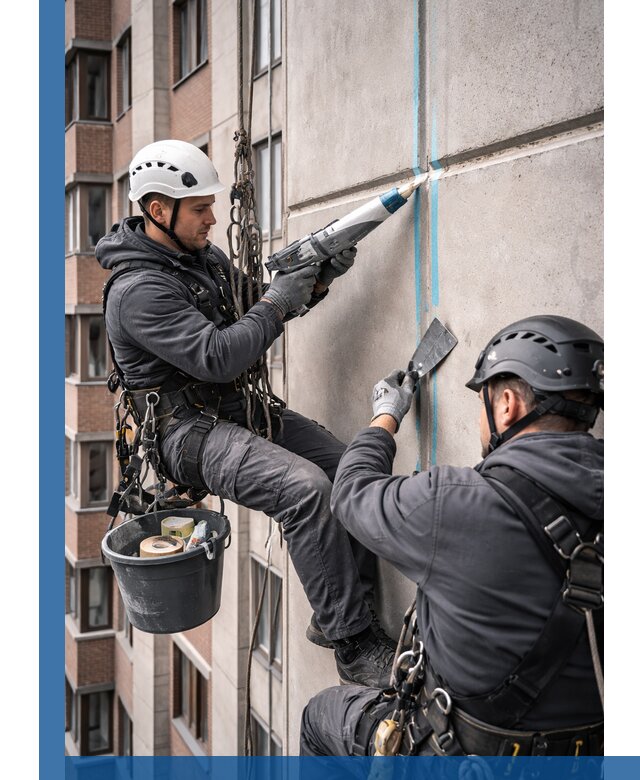 Вторичная герметизация швов фасада и кровли в Ломоносове