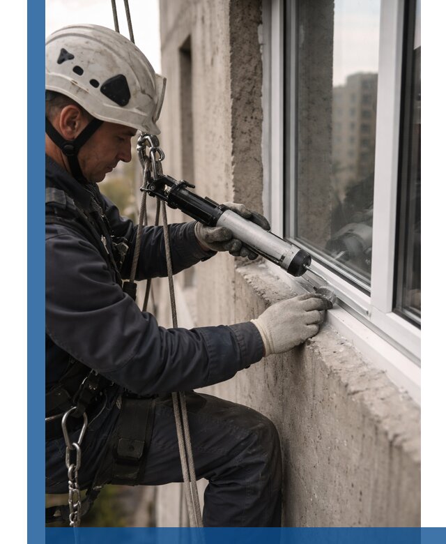 Герметизация оконных швов снаружи в Ломоносове профессионально