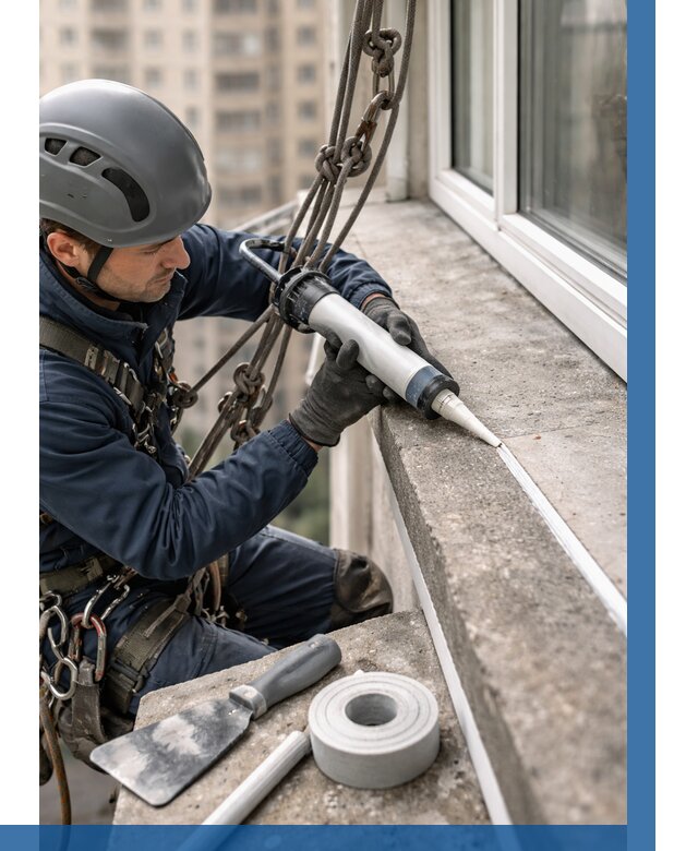 Герметизация балконного козырька в Ломоносове от 4610 р. | ВЫСОТНИК-Лмн