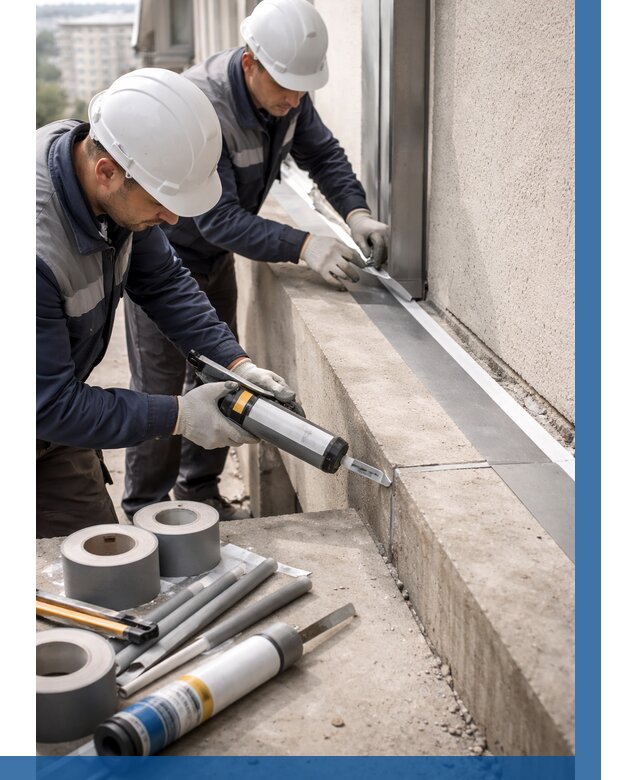 Герметизация примыкания балкона в Ломоносове от 4610 р. | ВЫСОТНИК-Лмн