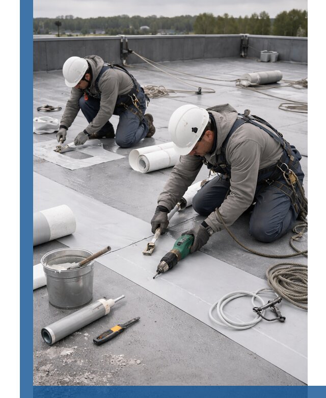 Ремонт мембранной кровли в Ломоносове качественно и с гарантией