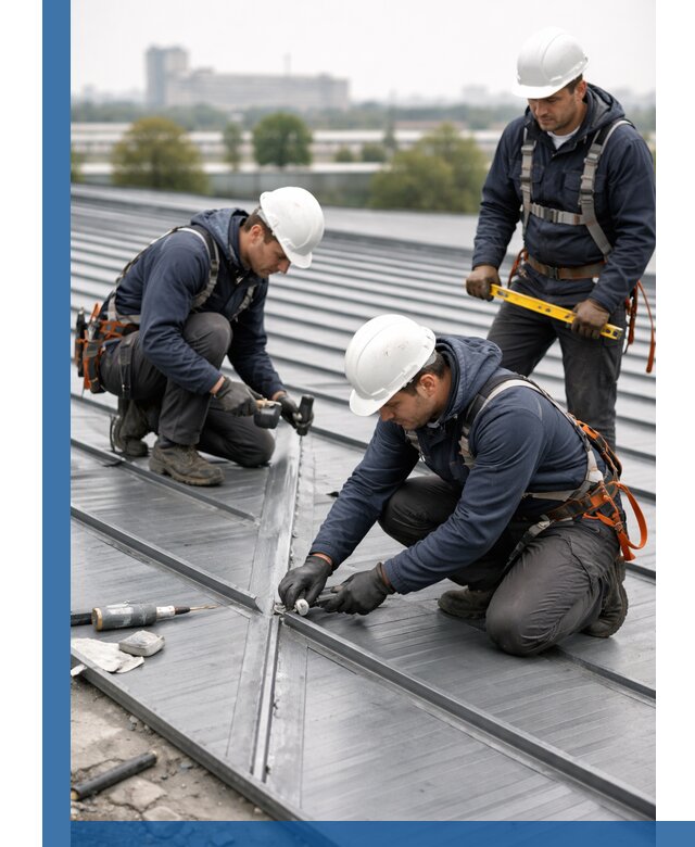 Ремонт фальцевой кровли в Ломоносове срочно и качественно