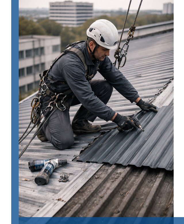 Ремонт профнастила на кровле в Ломоносове, работы под ключ