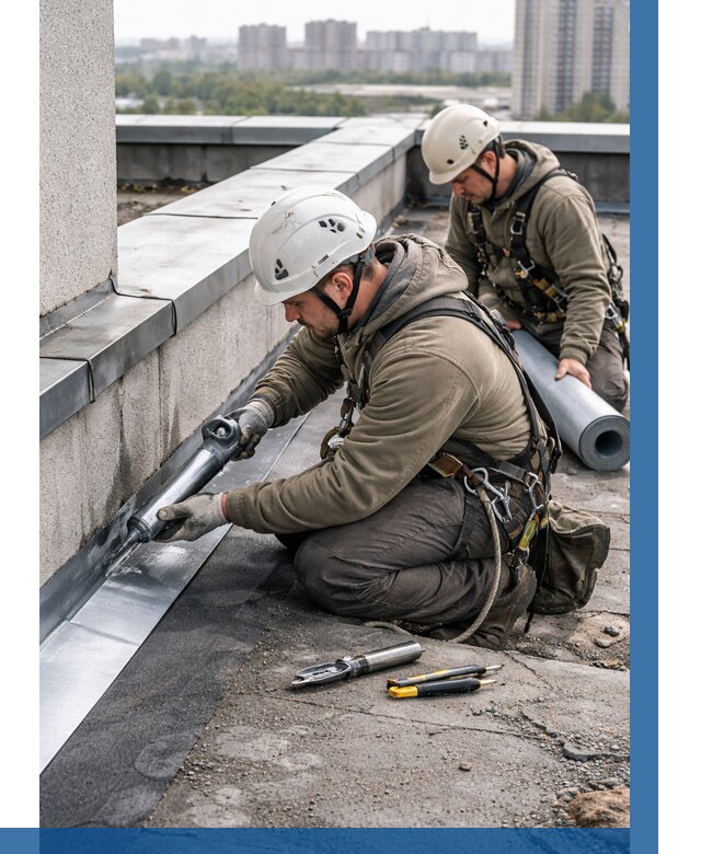 Ремонт кровельных примыканий в Ломоносове от 1229 р. | ВЫСОТНИК-Лмн