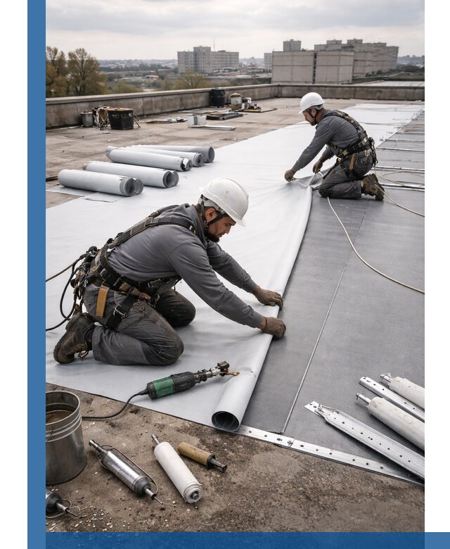 Монтаж мембранной кровли в Ломоносове для промышленных зданий