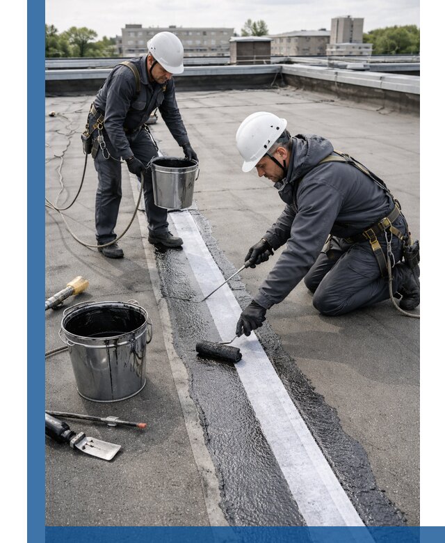 Гидроизоляция кровли мастикой в Ломоносове надежная защита