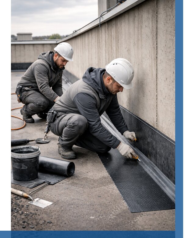 Гидроизоляция примыканий на кровле в Ломоносове от 922 р. | ВЫСОТНИК-Лмн