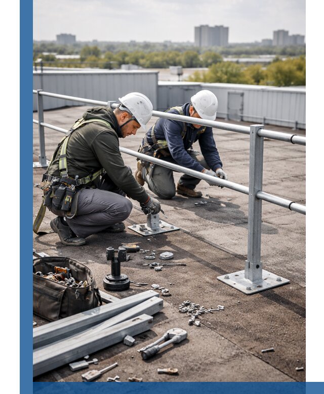 Монтаж кровельного ограждения в Ломоносове под ключ с гарантией