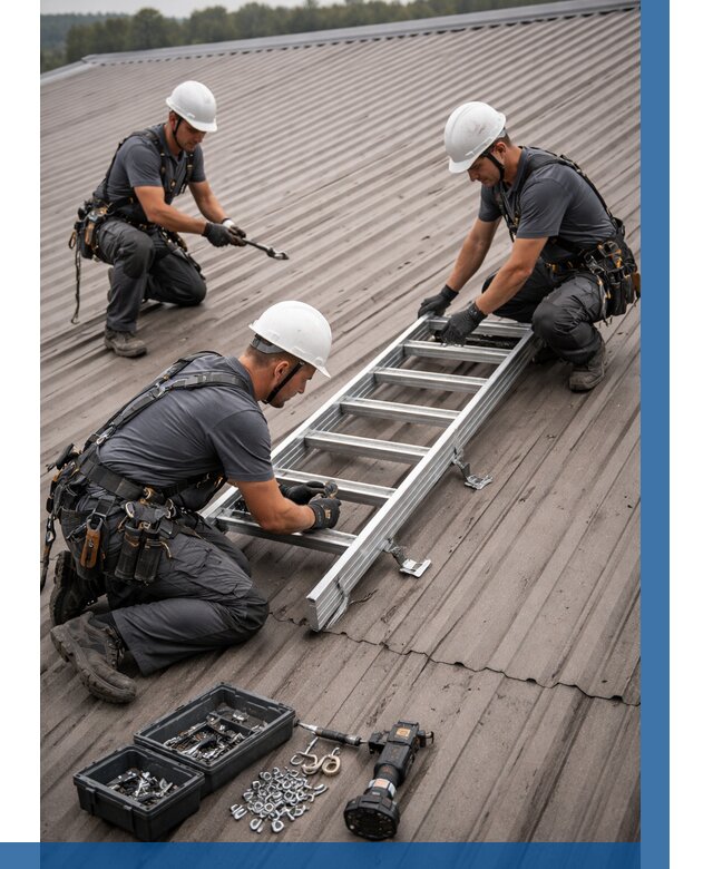 Монтаж кровельной лестницы в Ломоносове от 4610 р. | ВЫСОТНИК-Лмн