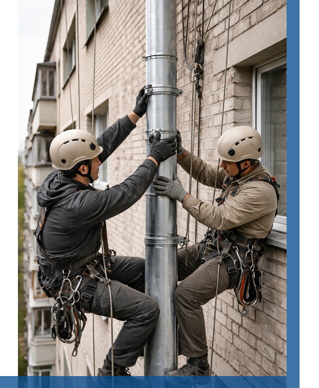 Замена водосточных труб в Ломоносове от 6659 р. | ВЫСОТНИК-Лмн