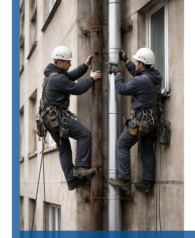 Замена водосточных труб в Ломоносове: монтаж и демонтаж под ключ