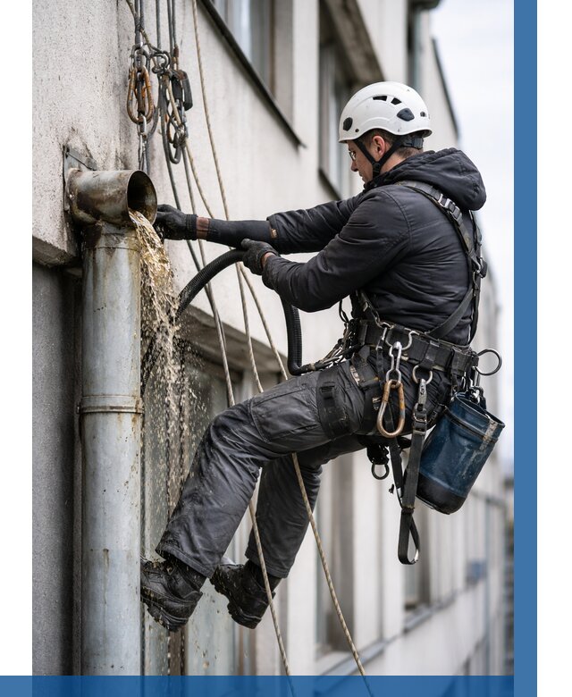 Прочистка водосточных труб в Ломоносове от 3586 р. | ВЫСОТНИК-Лмн