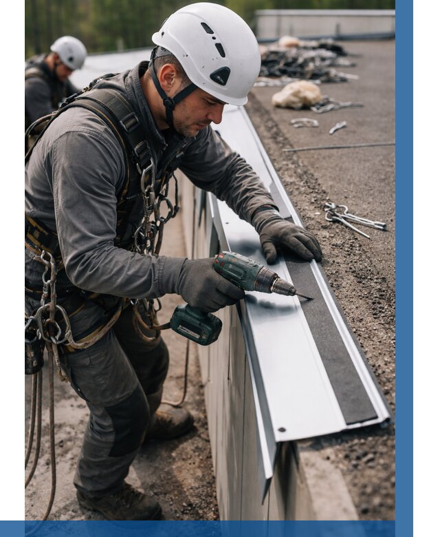 Монтаж капельника на кровле в Ломоносове от 307 р. | ВЫСОТНИК-Лмн