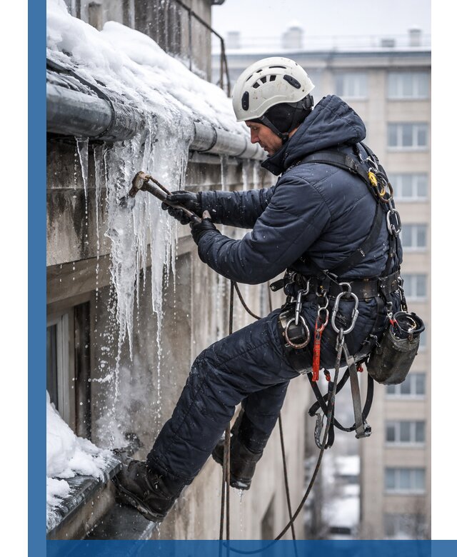 Удаление наледи и чистка водостоков в Ломоносове оперативно и безопасно