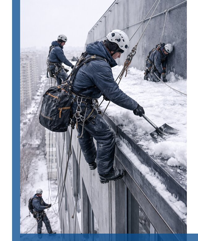 Абонентское обслуживание кровли зимой в Ломоносове регулярный уход