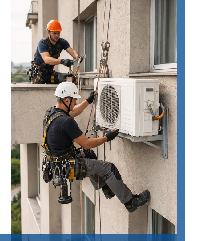 Монтаж внешнего блока кондиционера в Ломоносове от 6659 р. | ВЫСОТНИК-Лмн