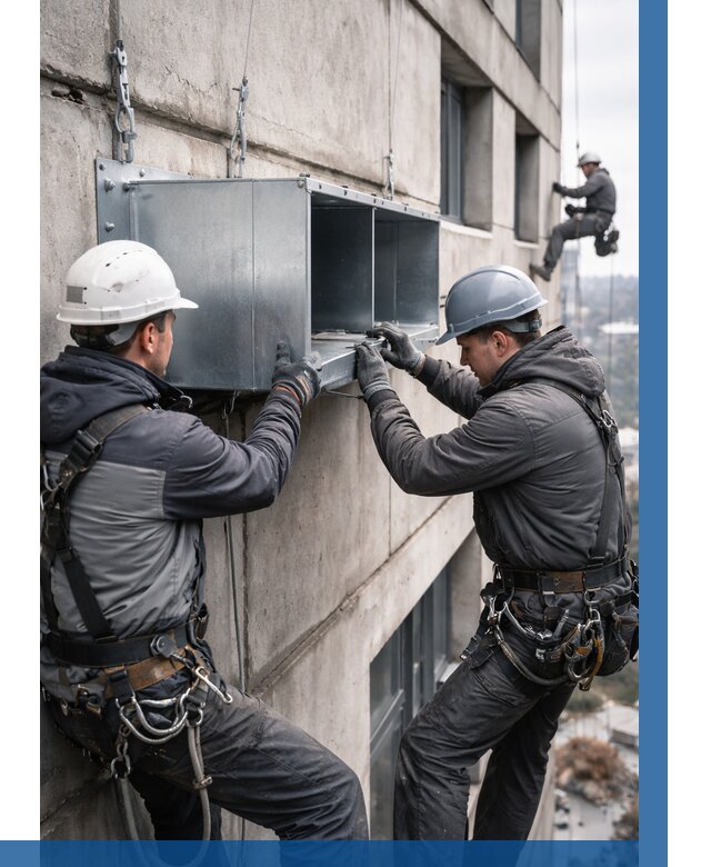 Монтаж вентиляционных коробов в Ломоносове от 3074 р. | ВЫСОТНИК-Лмн