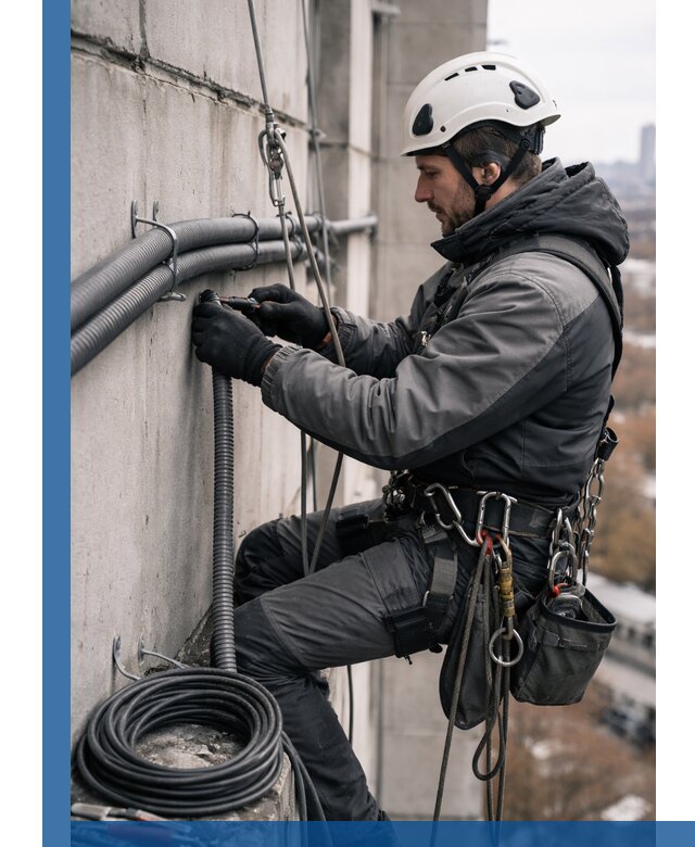 Профессиональный монтаж гофры для кабеля в Ломоносове с гарантией