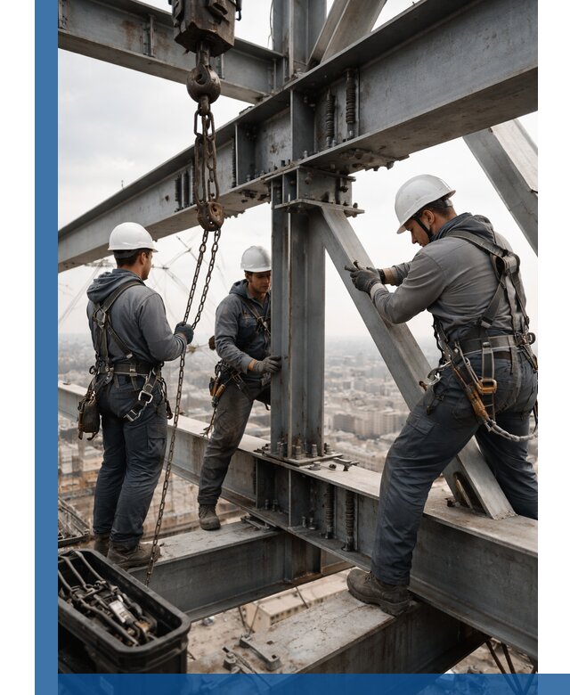 Профессиональный монтаж металлоконструкций на высоте в Ломоносове