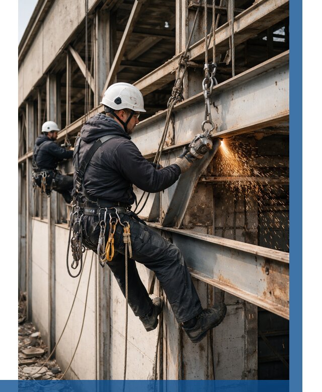 Демонтаж металлоконструкций на высоте в Ломоносове от 6659р. |ВЫСОТНИК-Лмн