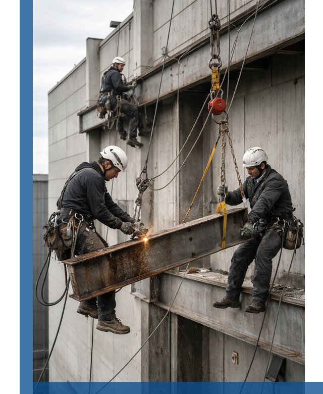 Демонтаж металлоконструкций на высоте в Ломоносове под ключ