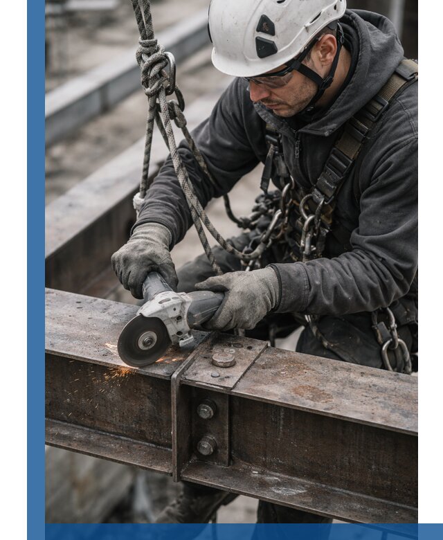 Резка металла на высоте в Ломоносове для зданий и конструкций