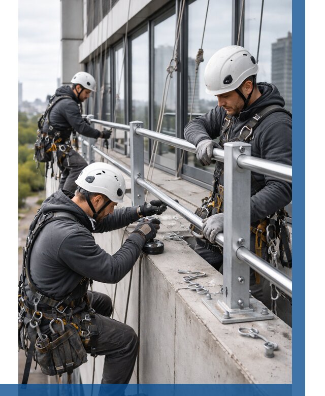 Монтаж ограждений на высоте в Ломоносове, от 1229 р. | ВЫСОТНИК-Лмн