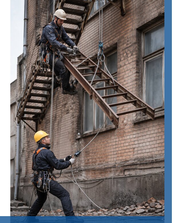 Демонтаж пожарной лестницы в Ломоносове от 12294 р. | ВЫСОТНИК-Лмн