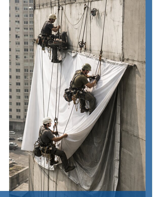 Замена баннерного полотна в Ломоносове от 6659 р. | ВЫСОТНИК-Лмн—заказать