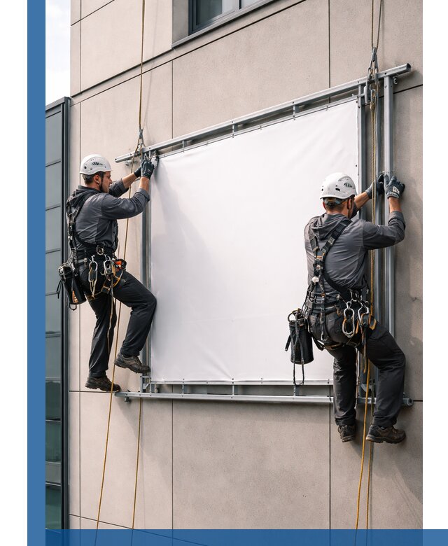 Монтаж наружной рекламной вывески в Ломоносове под ключ