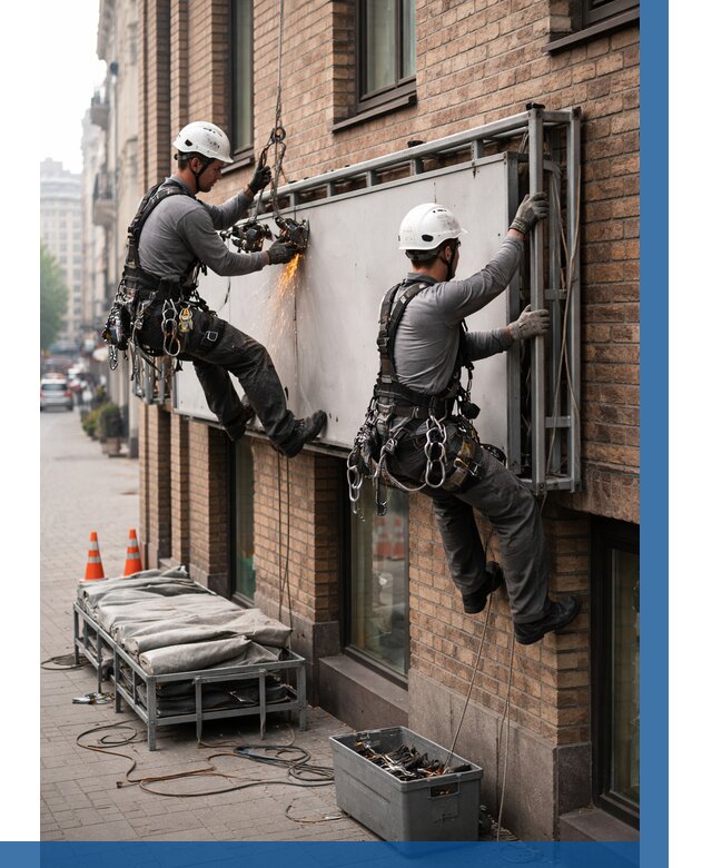 Демонтаж рекламной вывески в Ломоносове от 6659 р. | ВЫСОТНИК-Лмн