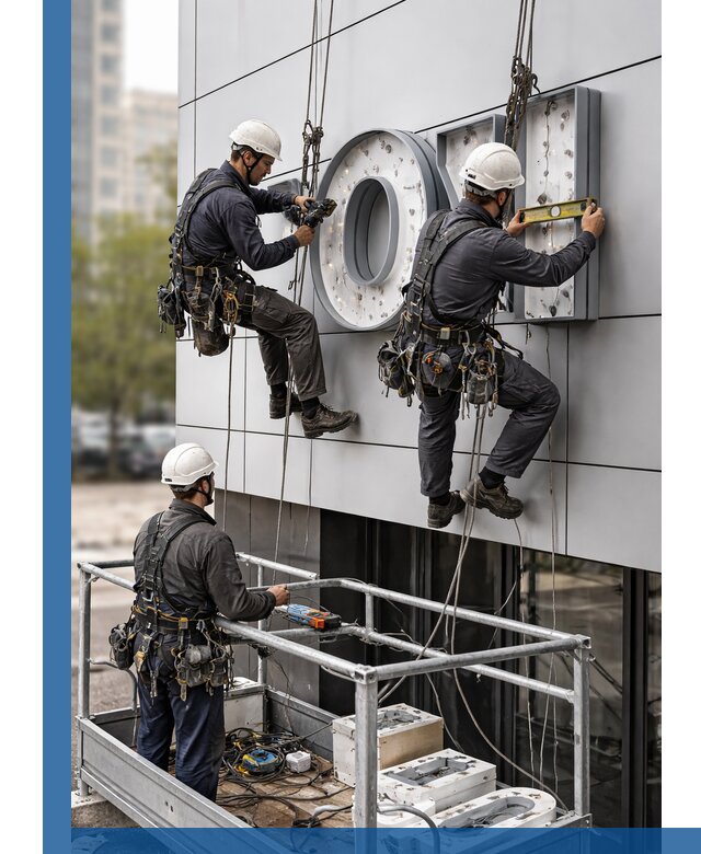 Профессиональный монтаж световых букв в Ломоносове под ключ