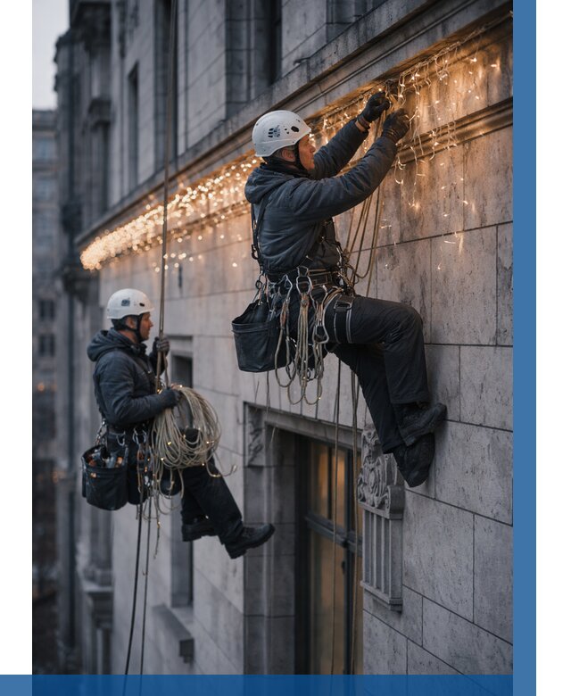 Монтаж новогодней иллюминации в Ломоносове от 8708 р. | ВЫСОТНИК-Лмн