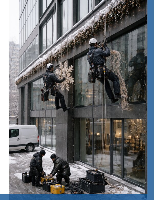 Демонтаж новогоднего оформления в Ломоносове от 5635 р. | ВЫСОТНИК-Лмн