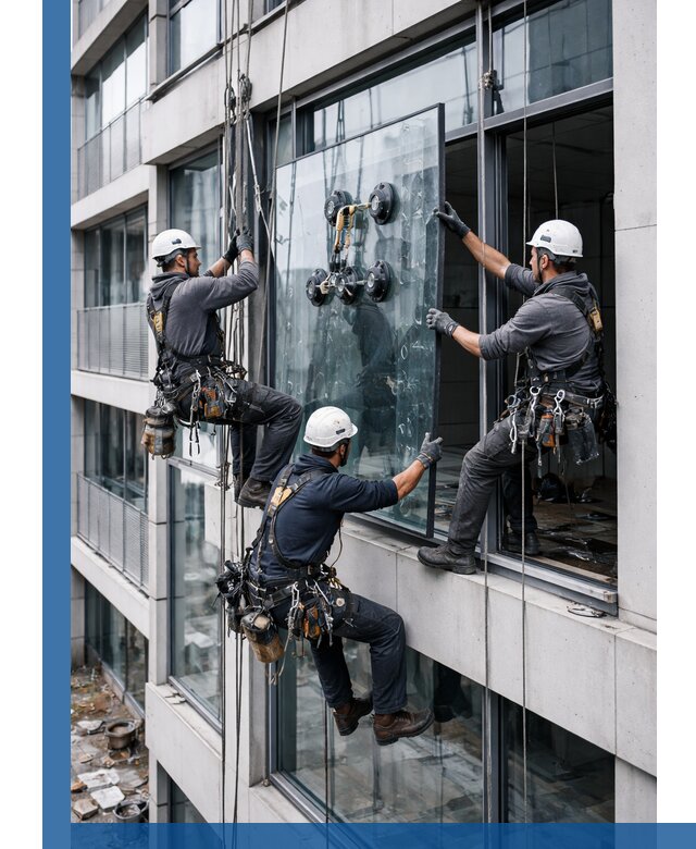 Фасадное остекление и монтаж витражей зданий в Ломоносове под ключ