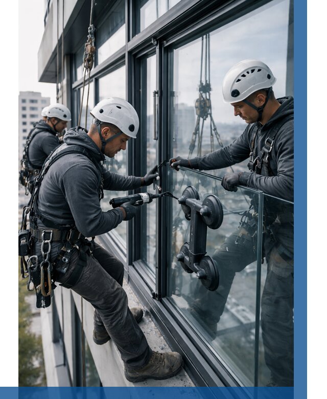 Витражное остекление зданий в Ломоносове от 3586 р. | ВЫСОТНИК-Лмн