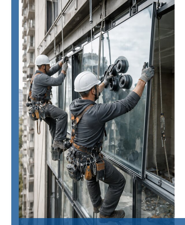 Витражное остекление фасадов и лоджий в Ломоносове под ключ